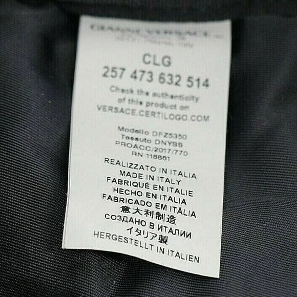 Versace Nylon Baroque Zebra Print Backpack Black Multicolor DFZ5350 - Picture 6 of 10